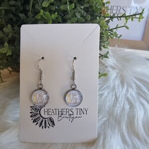 Silver and Yellow Bunny Earrings